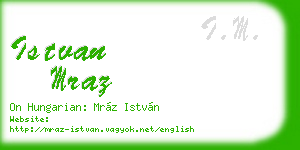 istvan mraz business card