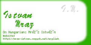 istvan mraz business card